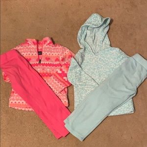 Two children’s place matching outfits.